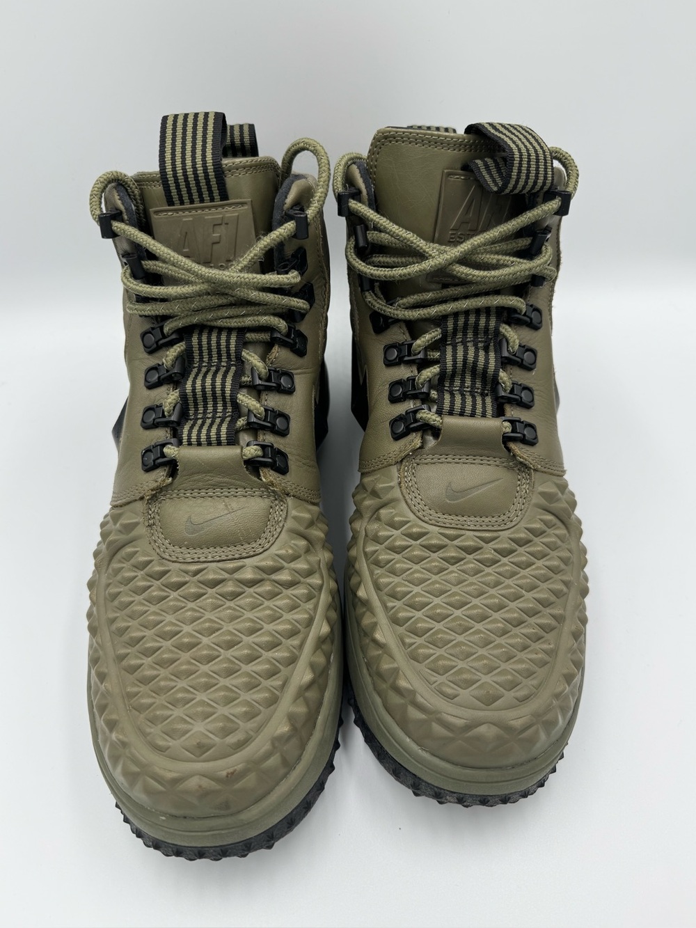 Nike Lunar Force 1 Duckboot, Men’s sz 8.5, Medium Olive Green/Black, 916682-202